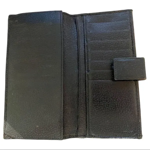Gucci Authentic Signature GG Black Folding GG Wallet - Image 4