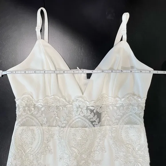 NWT Lulus Can't Deny It White Lace Sleeveless Bodycon‎ Midi Dress MEDIUM - Image 10