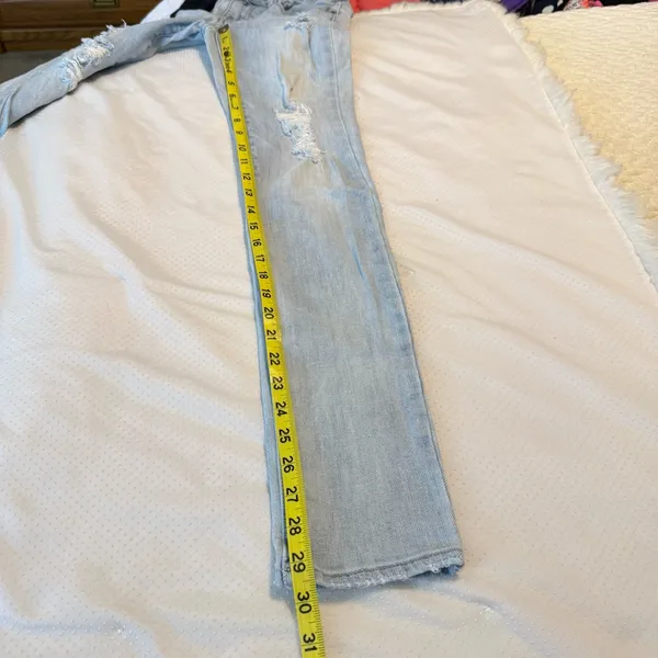 American Eagle Outfitters Distressed Skinny Jeans Low Rise Women’s Size 00 Reg - Image 11