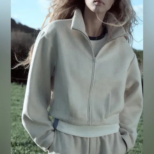 Zara NWT cream soft bomber jacket - Image 6