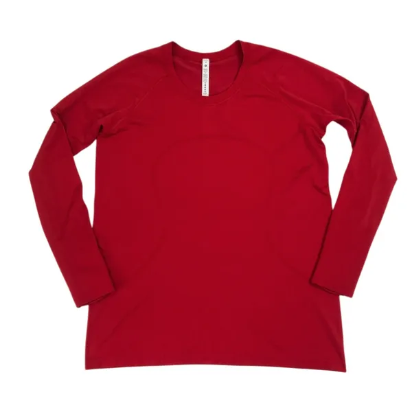 LULULEMON Swiftly Tech LS Shirt Women 18 Red Athletic Yoga Comfort Sporty Outdoo - Image 5