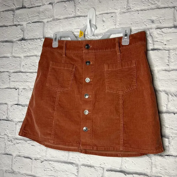 Aerie Corduroy Mini Button Skirt size L. - Image 2