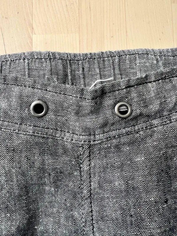 Two by Vince Camuto Grey 100% Linen Women Crop Pants size Small Pullon - Image 7