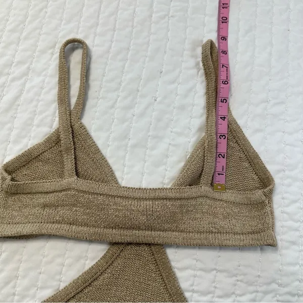 Beige Botany Knit Cut Out Maxi Dress Sand Taupe Size Small - Image 13