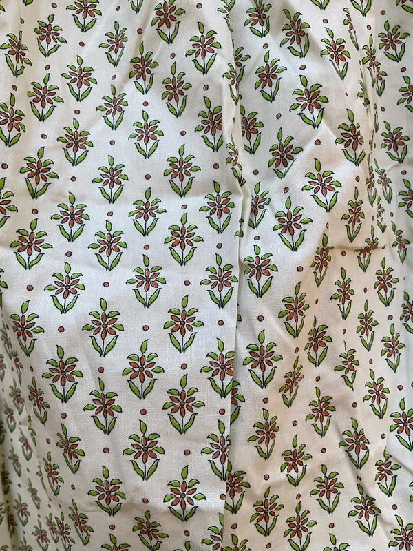 Few Moda Kourt Nya Cream Print S Puff Sleeve Mini Cotton Dress - Image 8