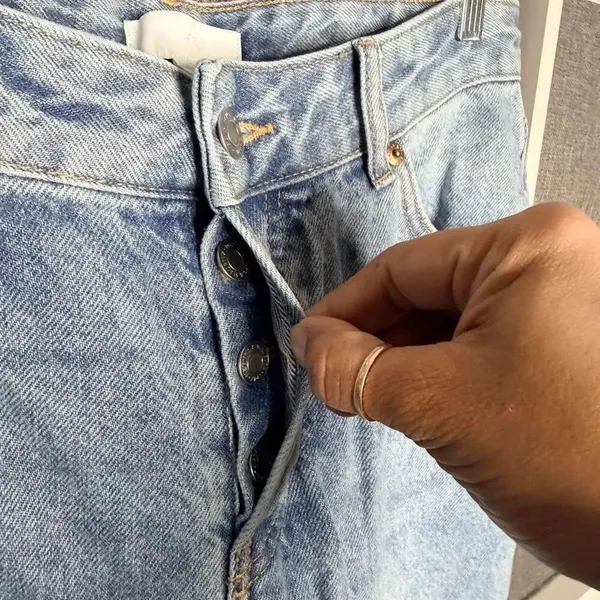H&M Button Fly Straight Leg Jeans Size 10 - Image 4