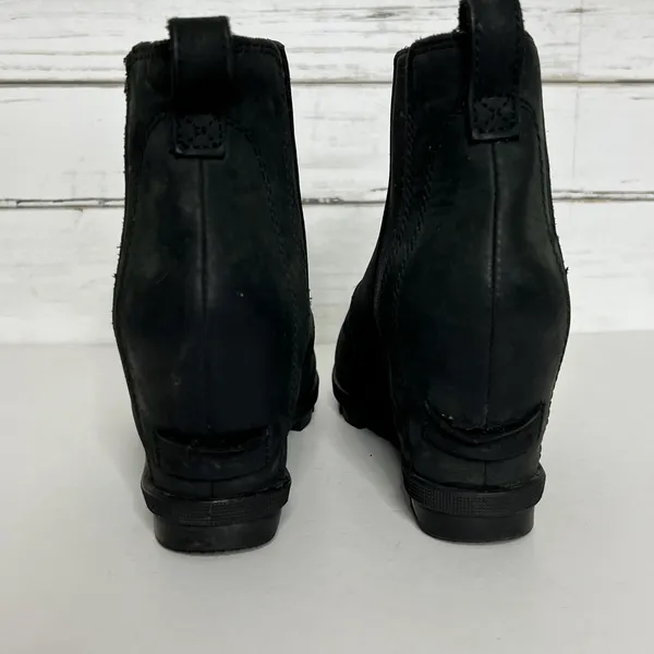 Sorel Joan of Arctic Wedge Ankle Boot Black Shoe Size 8.5 Waterproof - Image 7