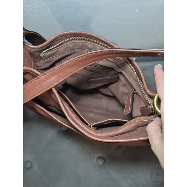 Frye Brown Leather Crossbody Bag - Image 8