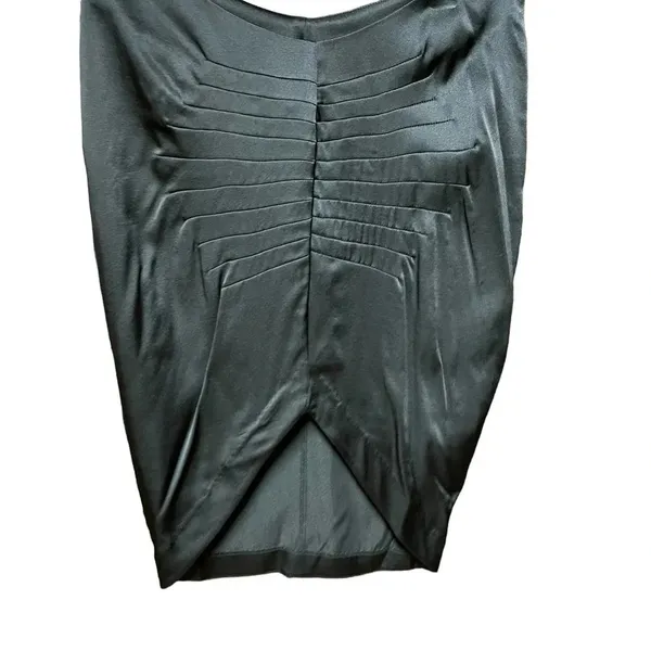 Retrofête Caye Hi-Low Silk Skirt in‎ Black Size XS - Image 5