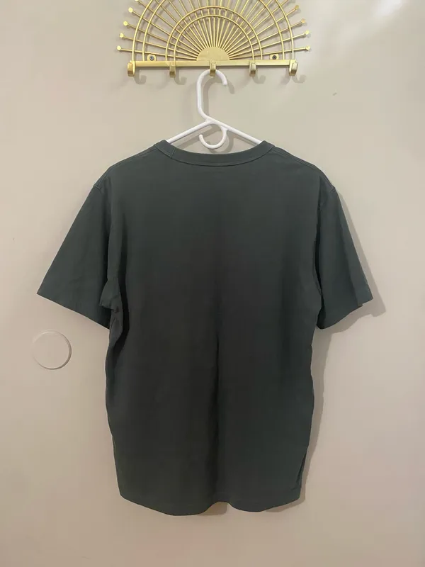 Uniqlo Dark Gray Crew Neck T-Shirt - Image 2