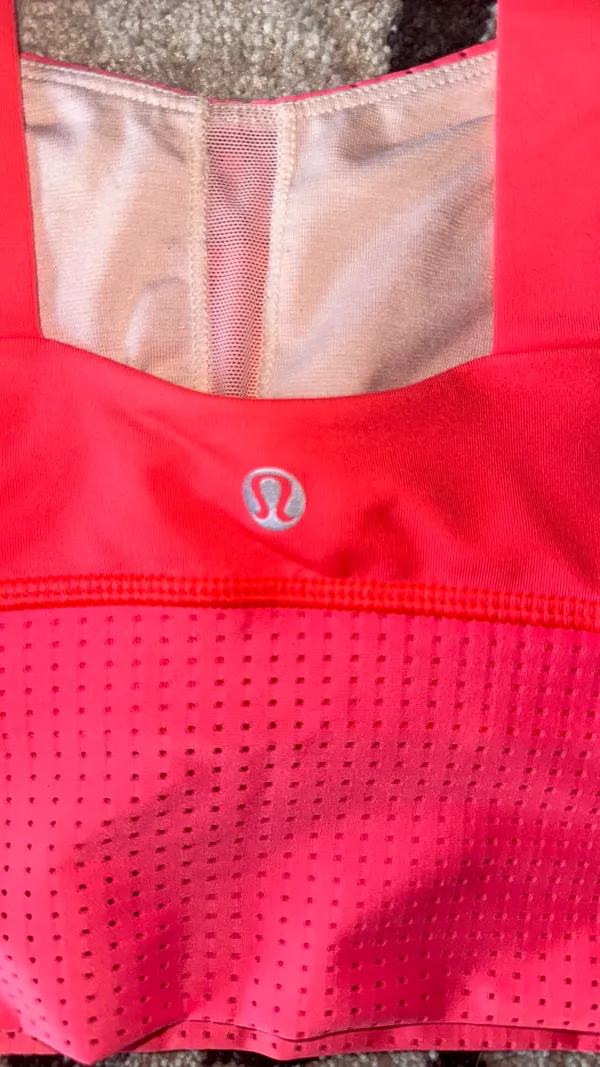 Lululemon Var-City Long Line Bra Electric Coral - Image 3