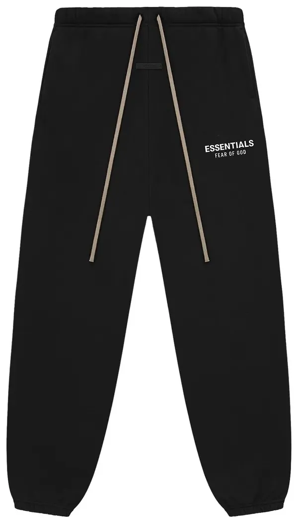 Black ss24 essentials cuffed white lettering pants Size XS - Image 2