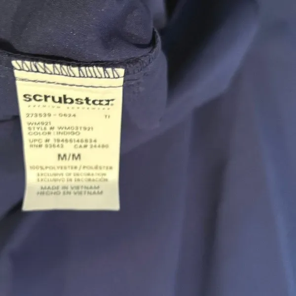 Scrubstar‎ Navy Scrub Top Size Medium - Image 7