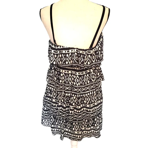 Mi Amore Y2K Boho Dress Sz M Festival Ruffle Convertible Straps Coachella Indie - Image 7
