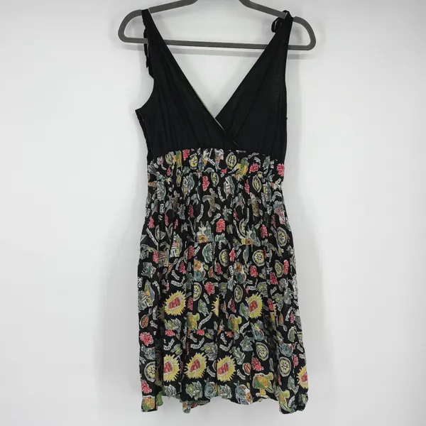 Maeve Anthropologie Bora Bora Tropical Print Cotton Fit & Flare Mini Dress‎ 4 - Image 2