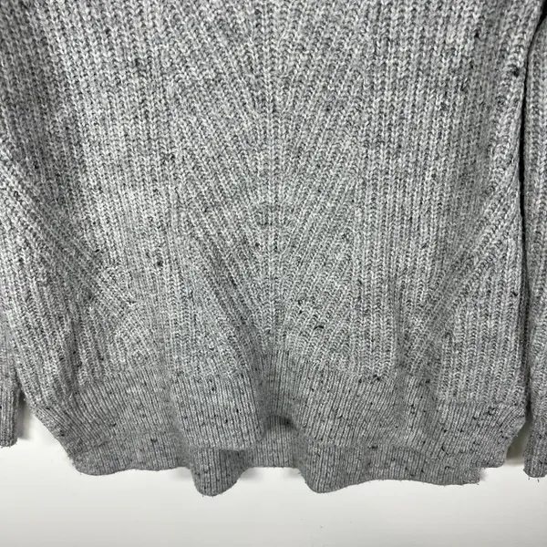 Madewell Mercer Sweater Cable Knit‎ Turtleneck Donegal Gray Sz Small Wool Blend - Image 6