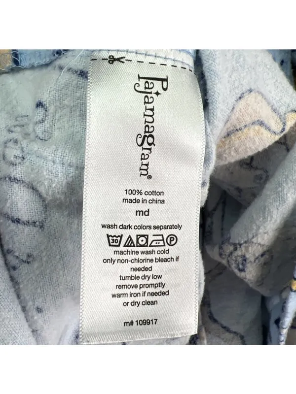 Pajamagram Medium Dog Tired Cotton Flannel Pajamas 2-Pc Blue 100% Cotton Womens - Image 13