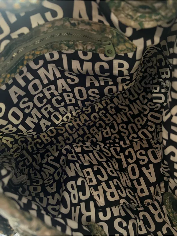 Marc by Marc Jacobs Green Multi Snake Print Pretty Nylon Tate Tote - Image 6