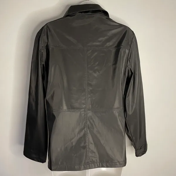 Renee Raquel Black Zipper PU Jacket, Large - Image 3