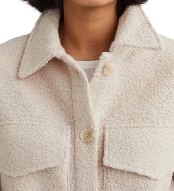 Divided  cropped teddy jacket - Image 4