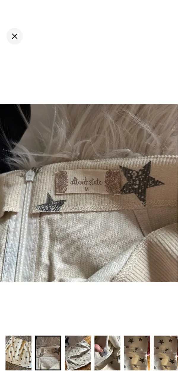 Altar’d State | Star printed corduroy style 100% cotton mini skirt - Image 2