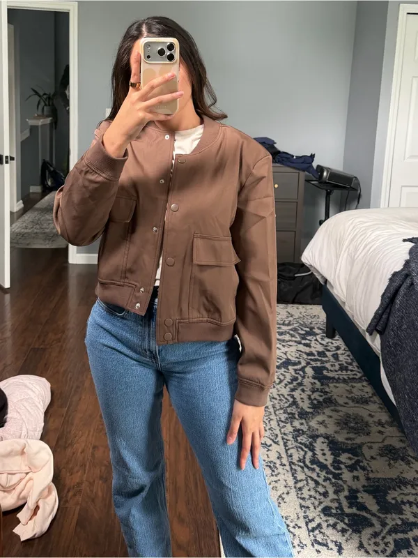 Brown Bomber Jacket - Image 8