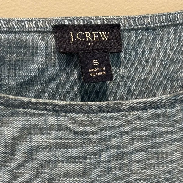 J. Crew Factory Chambray Long Sleeve Popover Shirt - size Small - Image 3