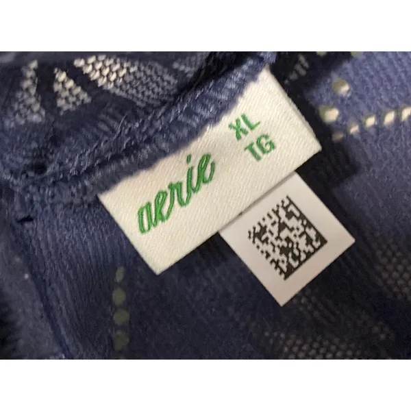 Aerie Navy Lace Cross Back Cut-out Bralette size XL NWOT - Image 3