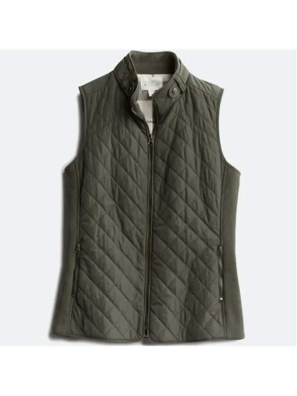 Market & Spruce Olive Green Dulcie Quilted Vest Size XL - Image 4