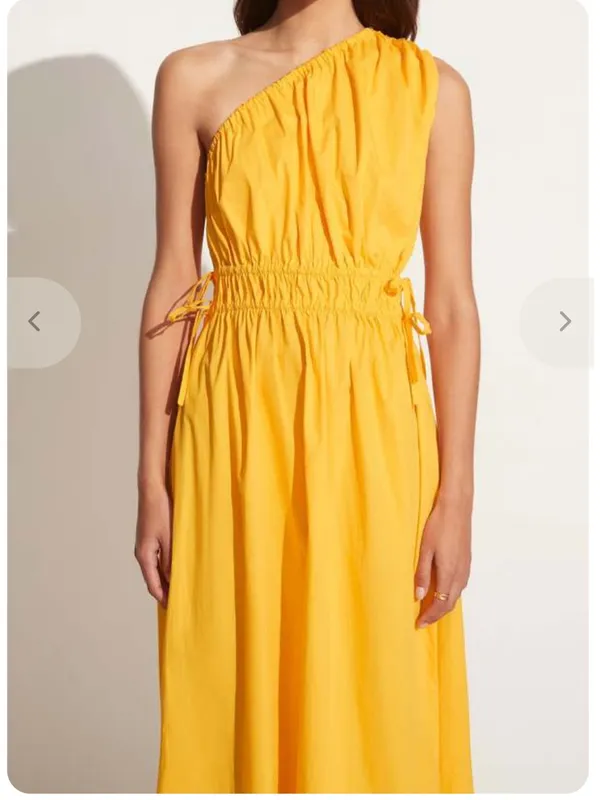 Faithfull The Brand‎ La Ora Midi Dress - Citrus size 4 - Image 4
