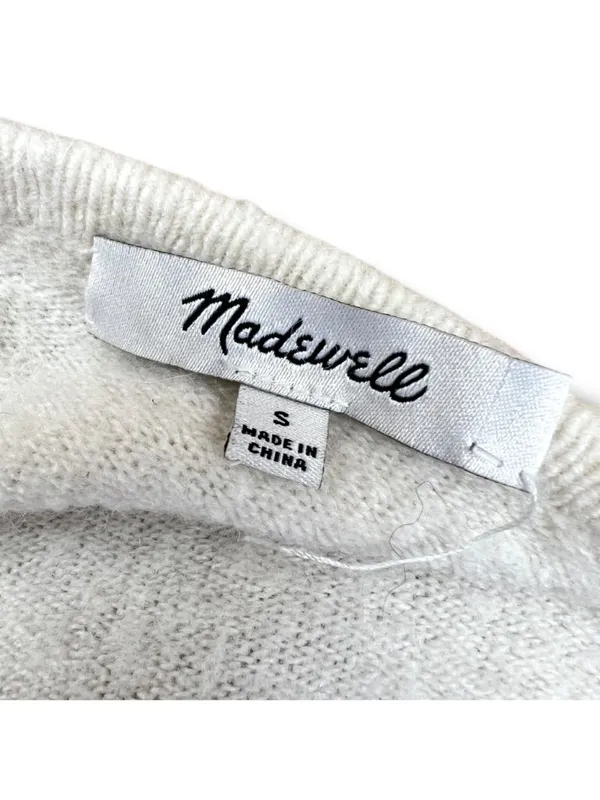 Madewell Kent Cream Open Front Cardigan Sweater Pockets Size Small Cozy Cottage - Image 7