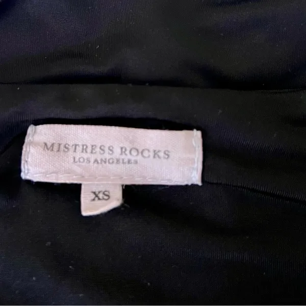 Mistress Rocks 'ROMANTIQUE' Black Jersey Bardot Mini Dress Size XS - Image 12