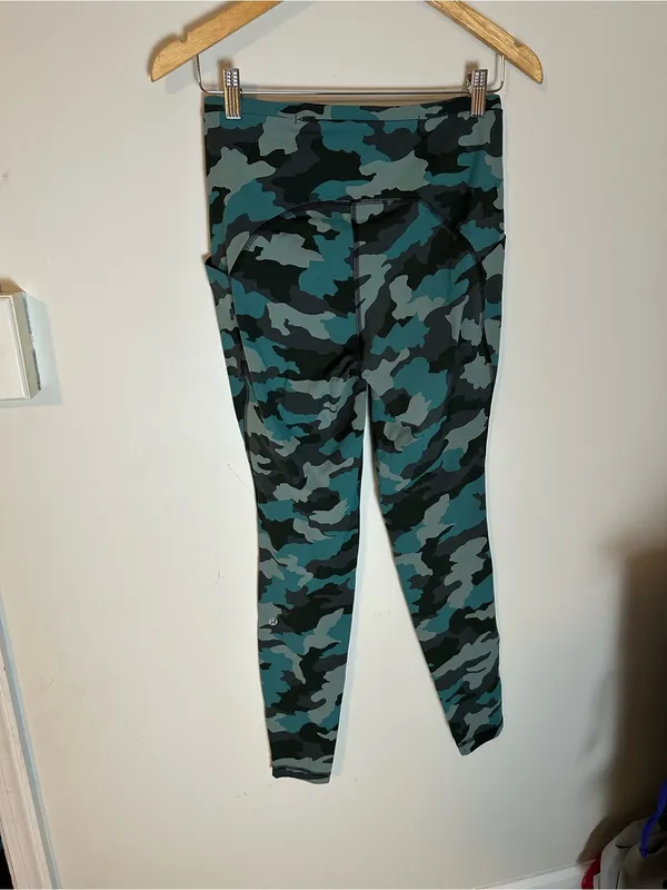 Lululemon Align High-Rise Pant 28" Heritage 365 Camo Tidewater Teal 8 - Image 6