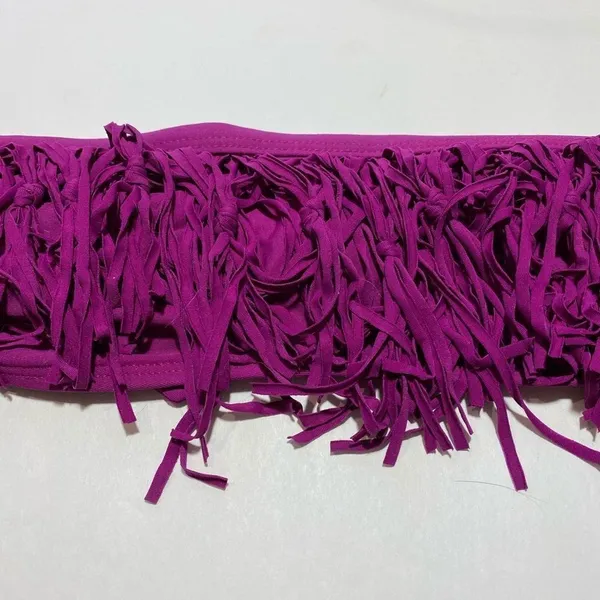 L*Space Fringe‎ Bandeau Bikini Top Fuschia - Image 3