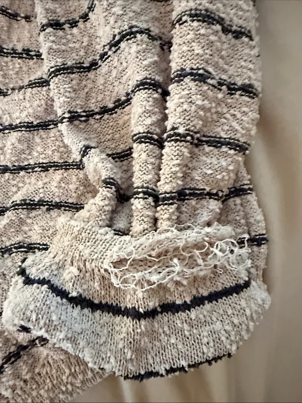 Altar'd State Striped Crewneck Sweater in Beige and Black - Image 10