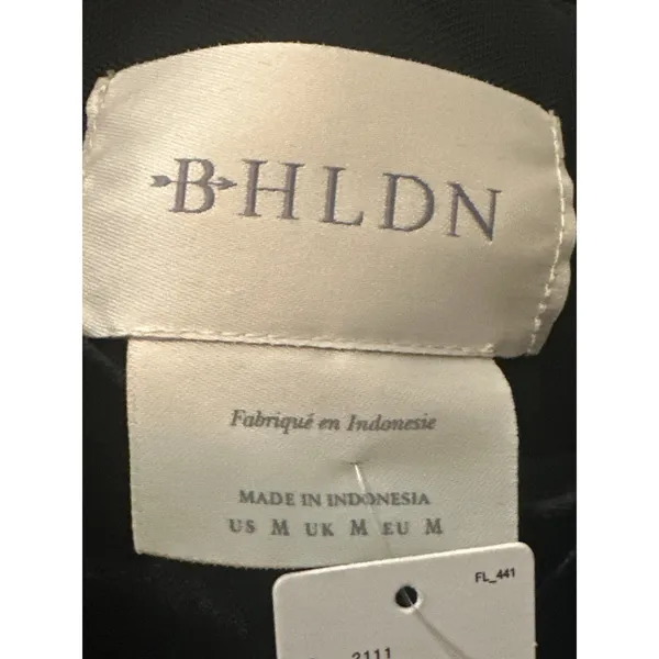 BHLDN Luella Black‎ Velvet Strapless Maxi Dress w/ Slit Size Medium - Image 5