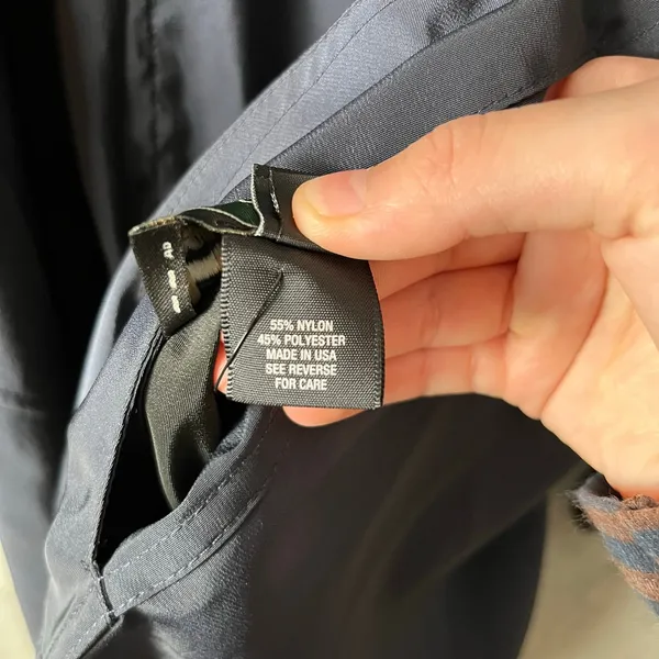 Overland Donatella Reversible Water Repellant Raincoat XS Navy Pleated Hood‎ - Image 7