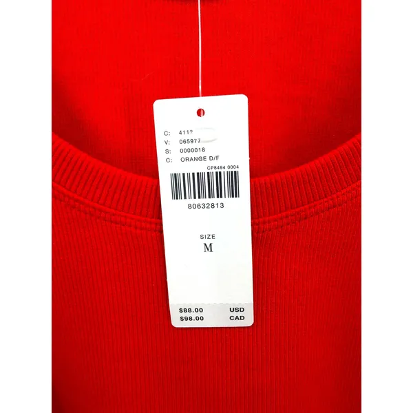 Maeve Anthropologie Red Knit Top Lace Crochet Balloon Sleeves Modern‎ Chic M - Image 4