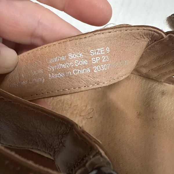 Madewell Emmalee Sandals Womens Size 9 39.5 Brown NW037 Quilted Strap Platform - Image 11
