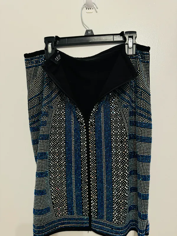 Akira Mini Rhinestone Skirt Size XL - Image 4