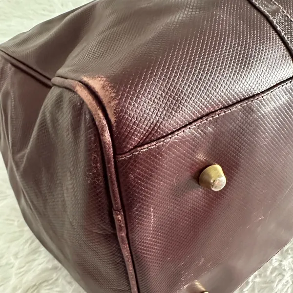 Vintage Bottega Veneta Leather Overnight‎ Duffle Bag - Image 9
