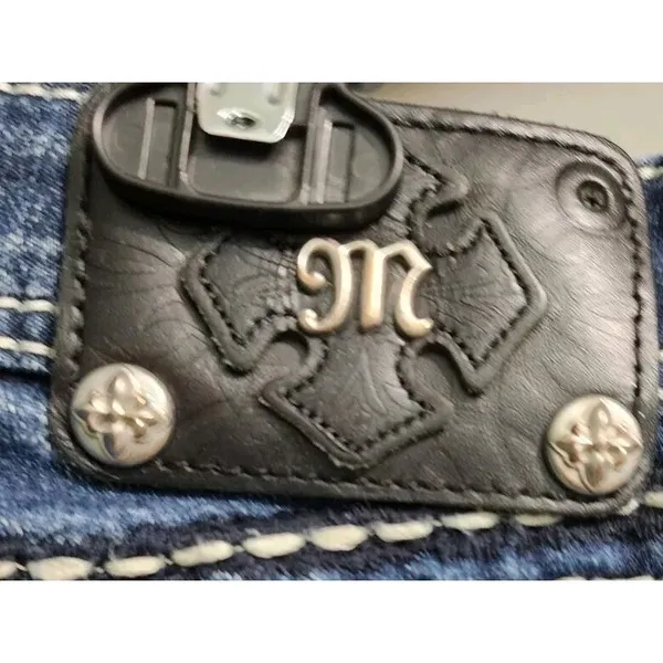 Miss Me Jeans Signature‎ Boot Cut Embellished Dark Wash Denim Jeans Size 28 - Image 9