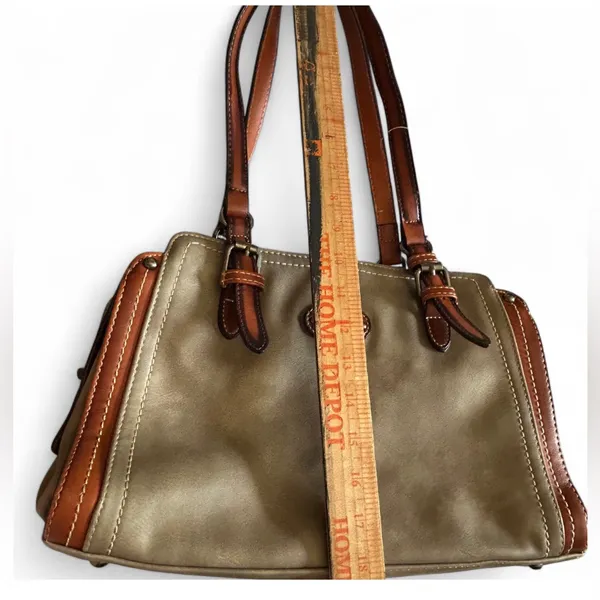 Hema Zhuofan Women's Bag 2tone Brown Leather Shoulder Purse - Image 9