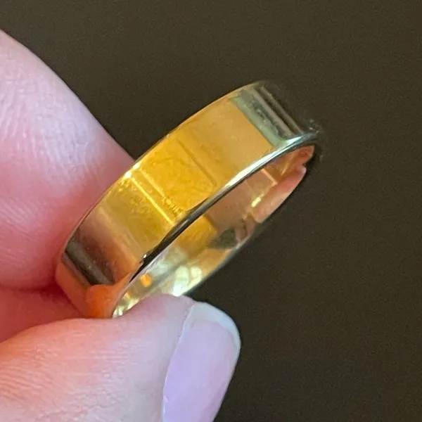 5mm gold stainless steel ring size 11.5 - Image 6
