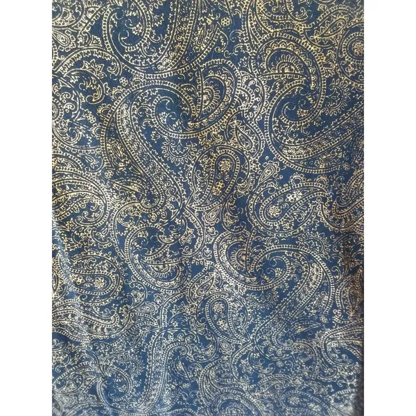 Ralph Lauren Jeans Co L 3/4 Sleeve Black with Gold Paisley Top - Image 6