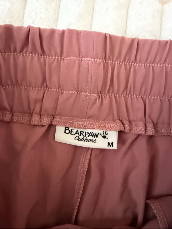 BearPaw Dusty Rose Athletic Elastic Waist Shorts with Belt - Image 4