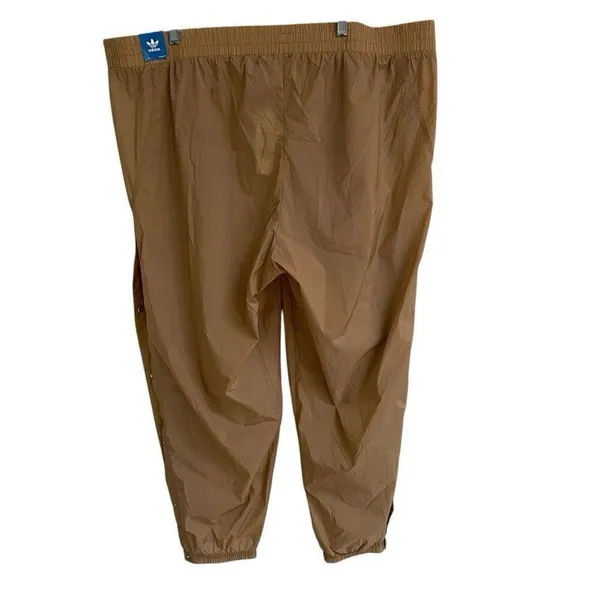 Adidas Originals Track Pants Womens 3X Athletic‎ Nylon Snap Leg Joggers Tan NEW - Image 5