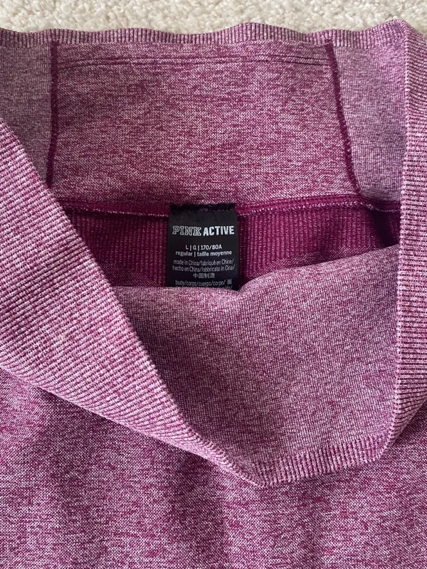 Victoria’s Secret PINK ACTIVE Seamless Leggings Women’s Large Pink High Waist - Image 5
