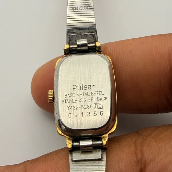 Elegant Vintage Pulsar Ladies Quartz Watch Y432-5280 Working New Battery - Image 5