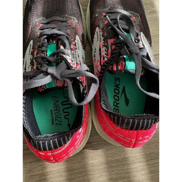 Brooks Ricochet 7 Women Running Shoes Black‎ Pink Teal DNA AMP Athletic Sz 7 - Image 8